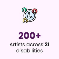 200+ Artists across 21 disabilities